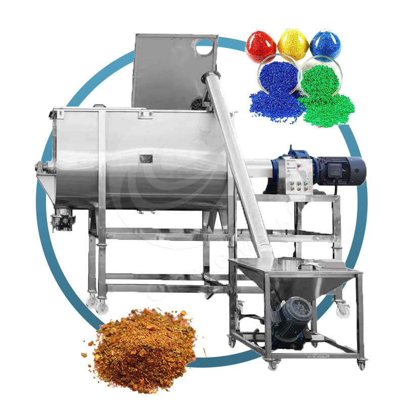 Industrial Horizontal Dry Powder Blend New Generation Full Auto Mushroom Substrate Blender Ribbon Spice Mix Machine Powder Mixer