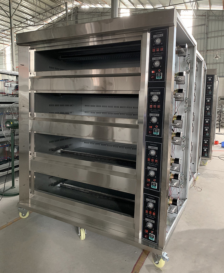 Horno Industrial 2 Deck 4 Tray 64 Tray Natural Gas Restaurant Bread Rack Oven and Bakery Equipment Suppliers