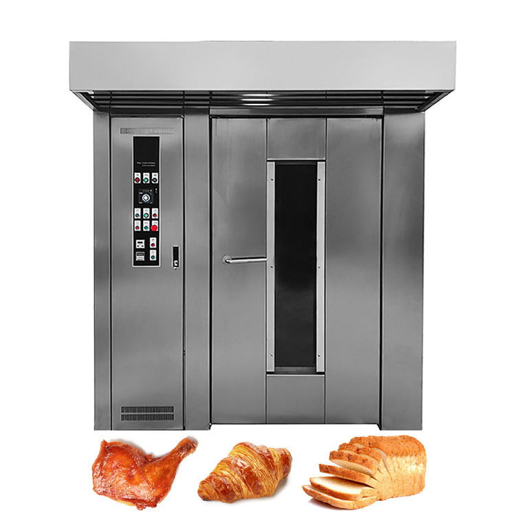 Cheap Price Commercial Convention Mini Single Trolley Bread Pizza Diesel Rotary Bakery Oven 32 Rack