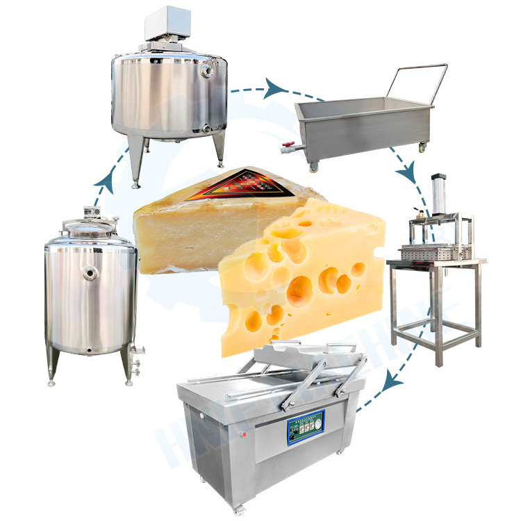 500l Stainless Steel Mozzarella Feta Cheese Vat Make Plant Mini Mozzarella Processing Production Line of Cheese