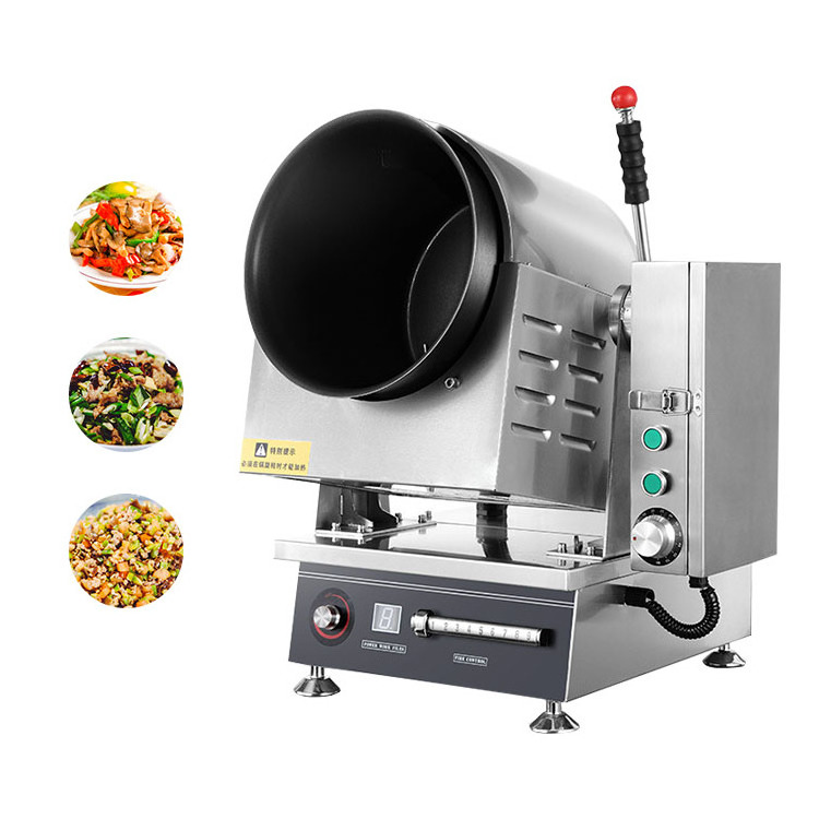 Industrial Automatic Rotate Cooking Pot Drum Self Stir Fry Machine