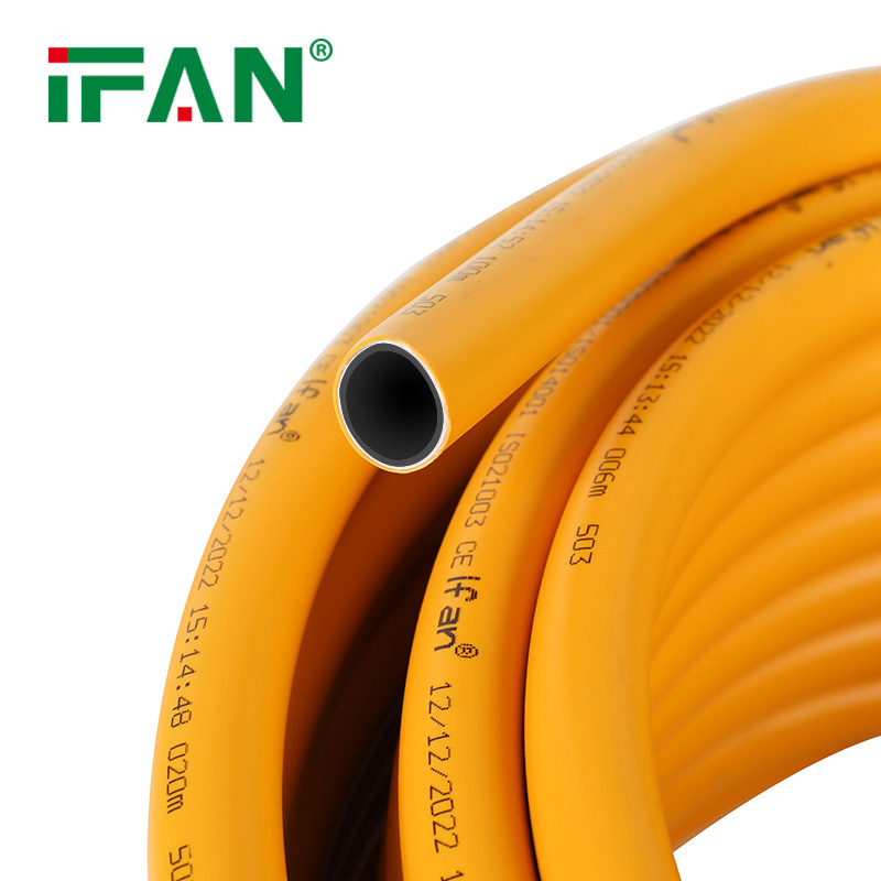 IFAN Gas Supply System PEX Tube Aluminium Plastic Composite Yellow Outside Black Inner PEX Gas Pipe