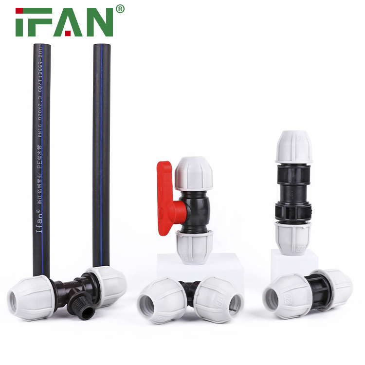 IFAN Free Sample HDPE Pipe Fitting Thread Connection PN16 20-110MM HDPE Ball Valve For Iirrigation