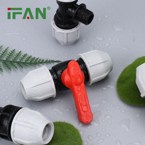 IFAN Free Sample HDPE Pipe Fitting Thread Connection PN16 20-110MM HDPE Ball Valve For Iirrigation