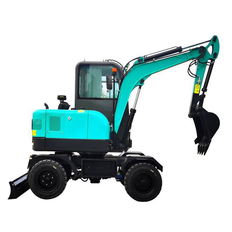 Earth-Moving Machinery Small Mini Hydraulic Digger 1 2 3 4 6 Ton Four Tire Wheeled Wheel Excavator