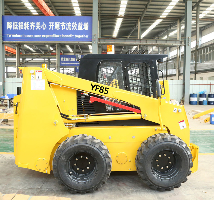 Factory mini skid steer wheel loader with backhoe for sale