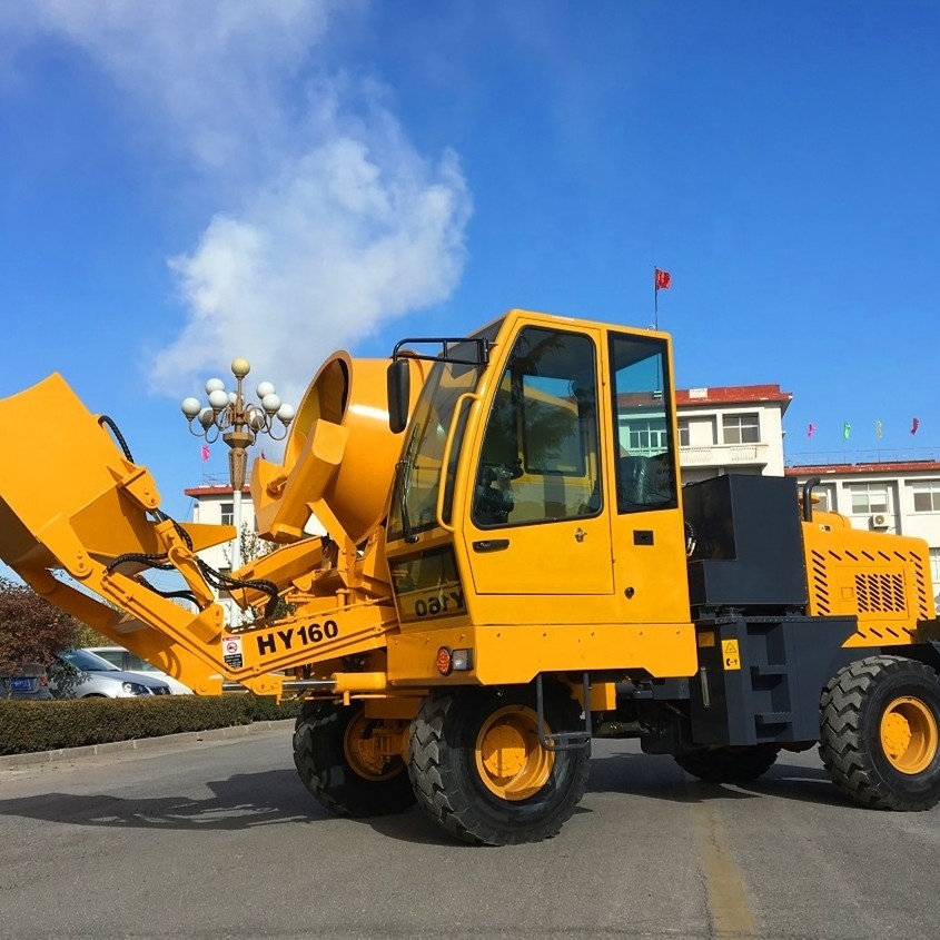 YF160 Self loading mobile concrete mixer/concrete mixer pump