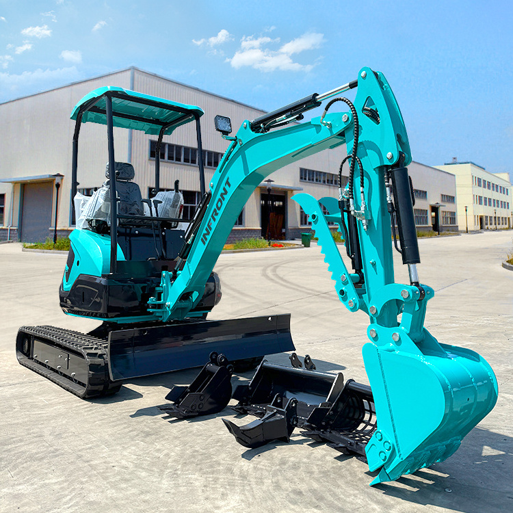 Infront Excavators Machine Automation Hydraulic Mini Small Micro Crawler 1.8 Ton Bagger Digger Mini Excavator 1 2 3 Ton