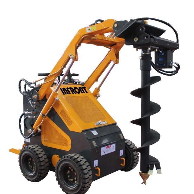 YF380 mini wheel skid steer loader attachments trencher skidsteer for sale