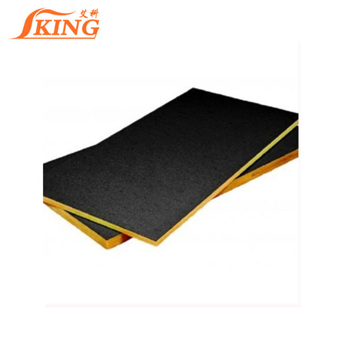 ISOKING 120Kg/m3  fiberglass ceiling tile with black tissue for roof decor