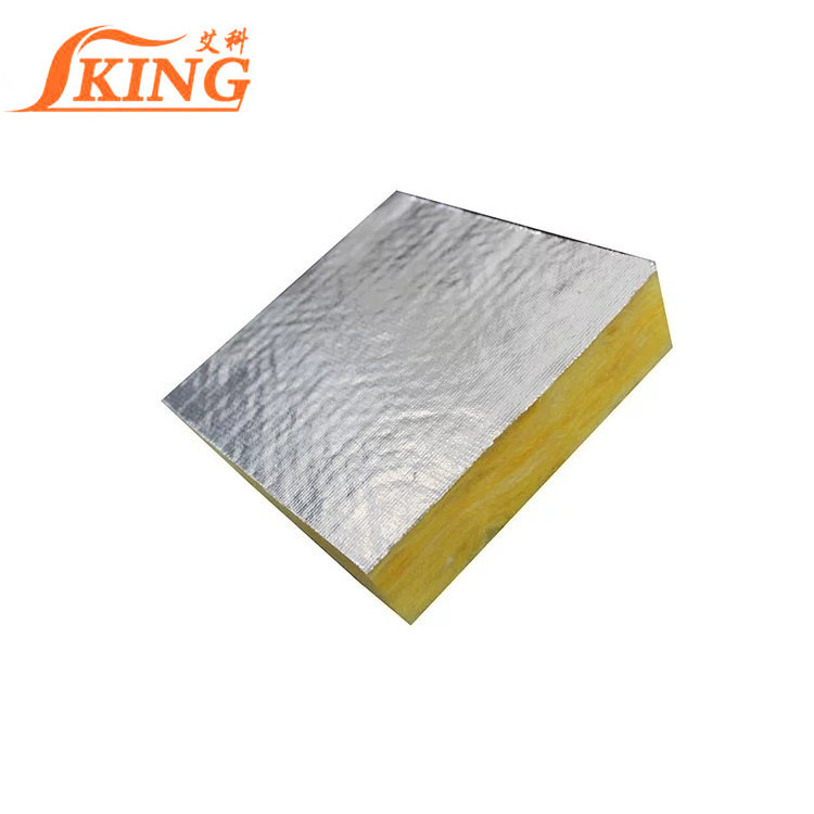 ISOKING Yellow insulation 32kg m3 25mm thick fiber glass wool board  panels