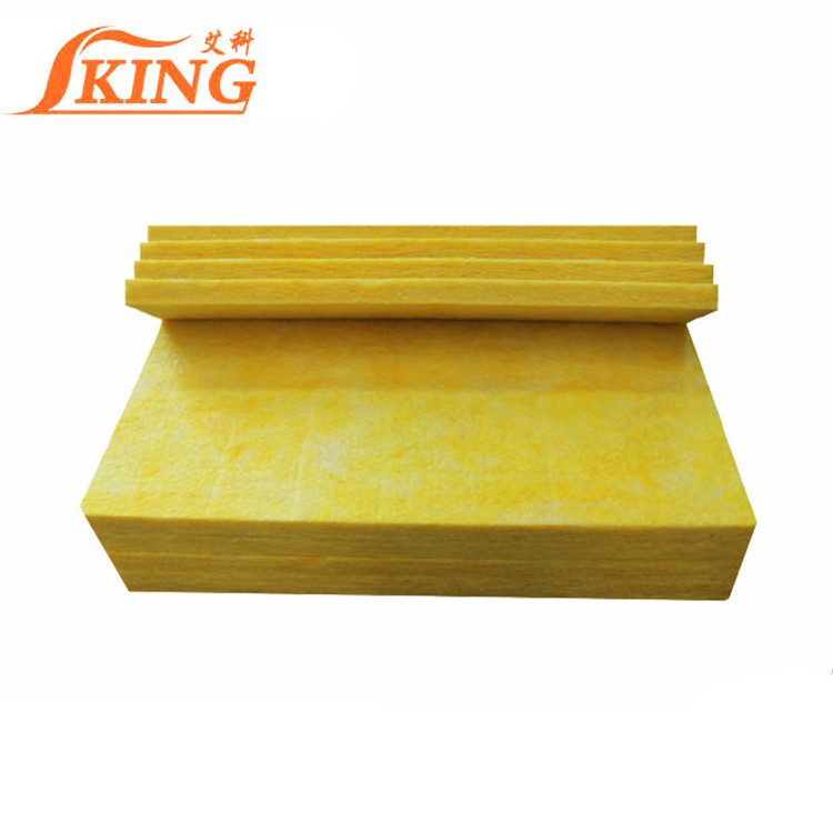 ISOKING Yellow insulation 32kg m3 25mm thick fiber glass wool board  panels