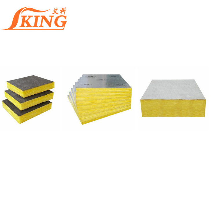 ISOKING Yellow insulation 32kg m3 25mm thick fiber glass wool board  panels