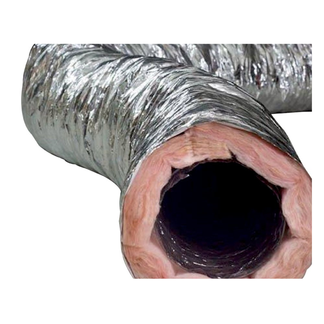 ISOKING heat resistant hvac aluminum 12 inch flexible duct air duct pipe insulated flexible duct for HVAC