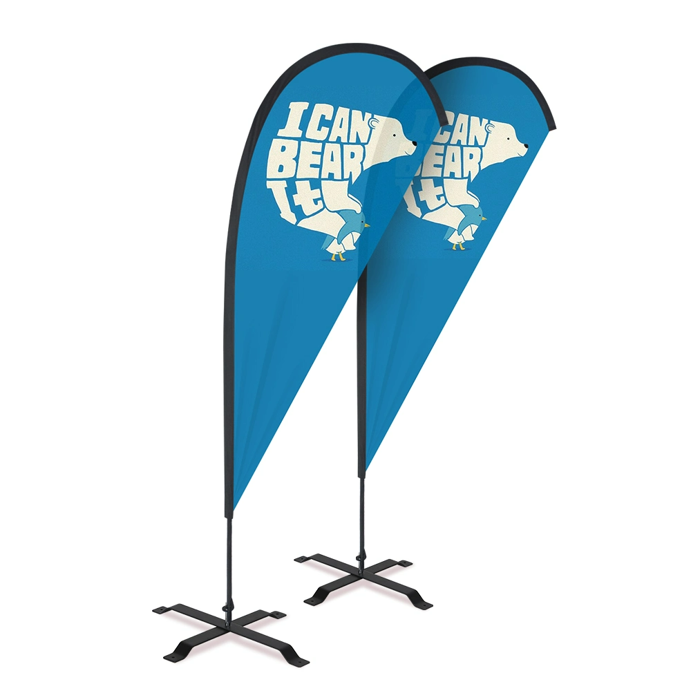 Beach Feather Flag Teardrop Flying Beach Flag Pole Wind Swooper Flag Banner Stand