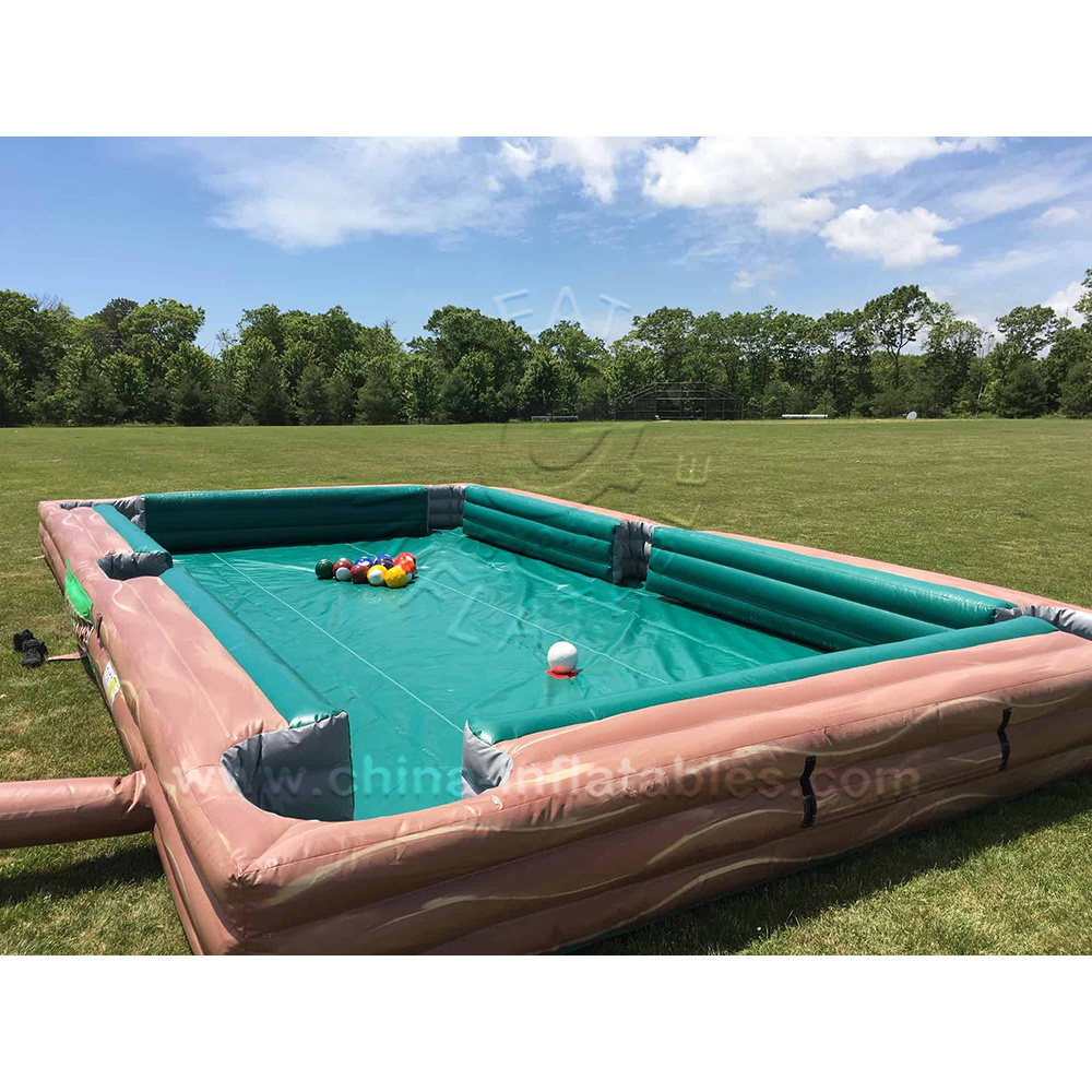 Commercial Inflatable Soccer Billiards Blow Up Snooker Football Pool Human Billiards Table