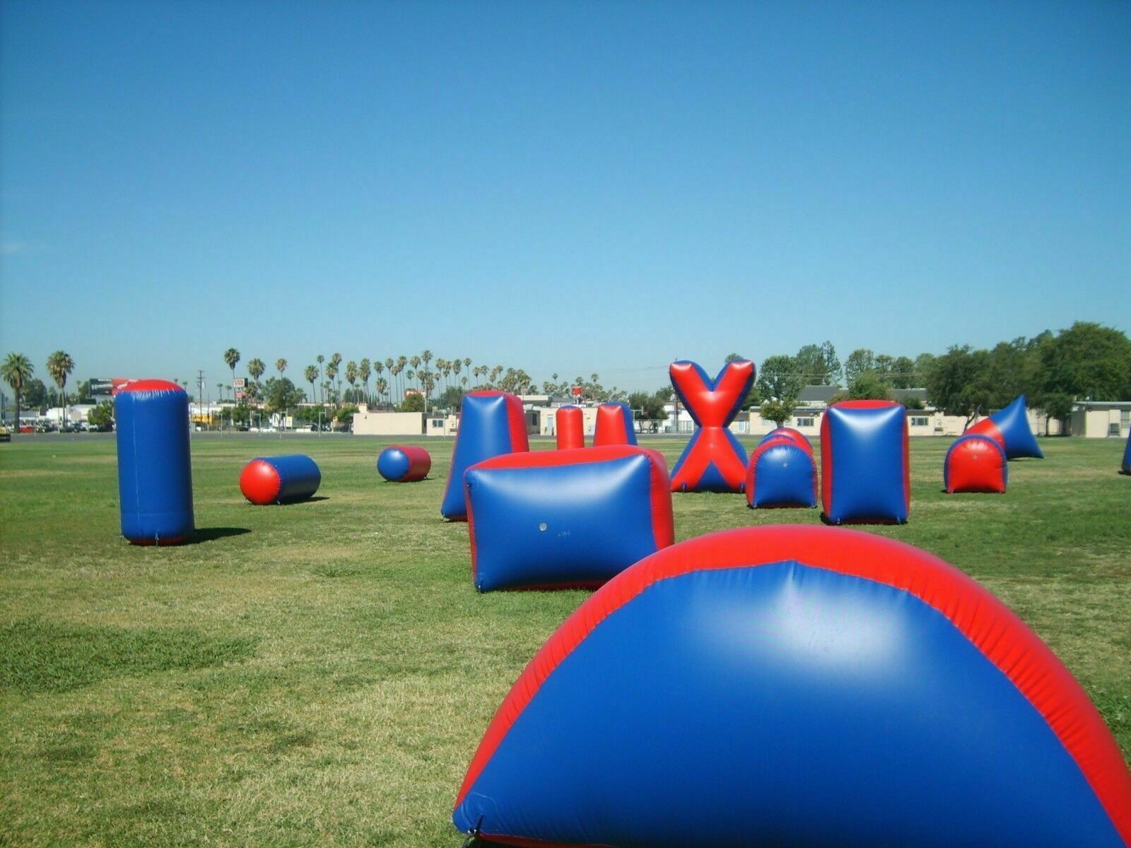 used cheap air wall paintball field pitch inflate bunkers arena Inflatable Bunkers biodegradable water ball Paintball