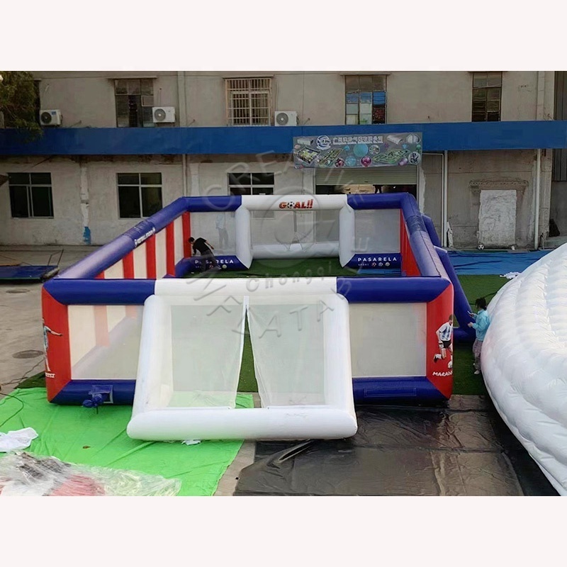 High Fence Football Court Inflatable Soccer Field Inflatable Football Pitch for Rent