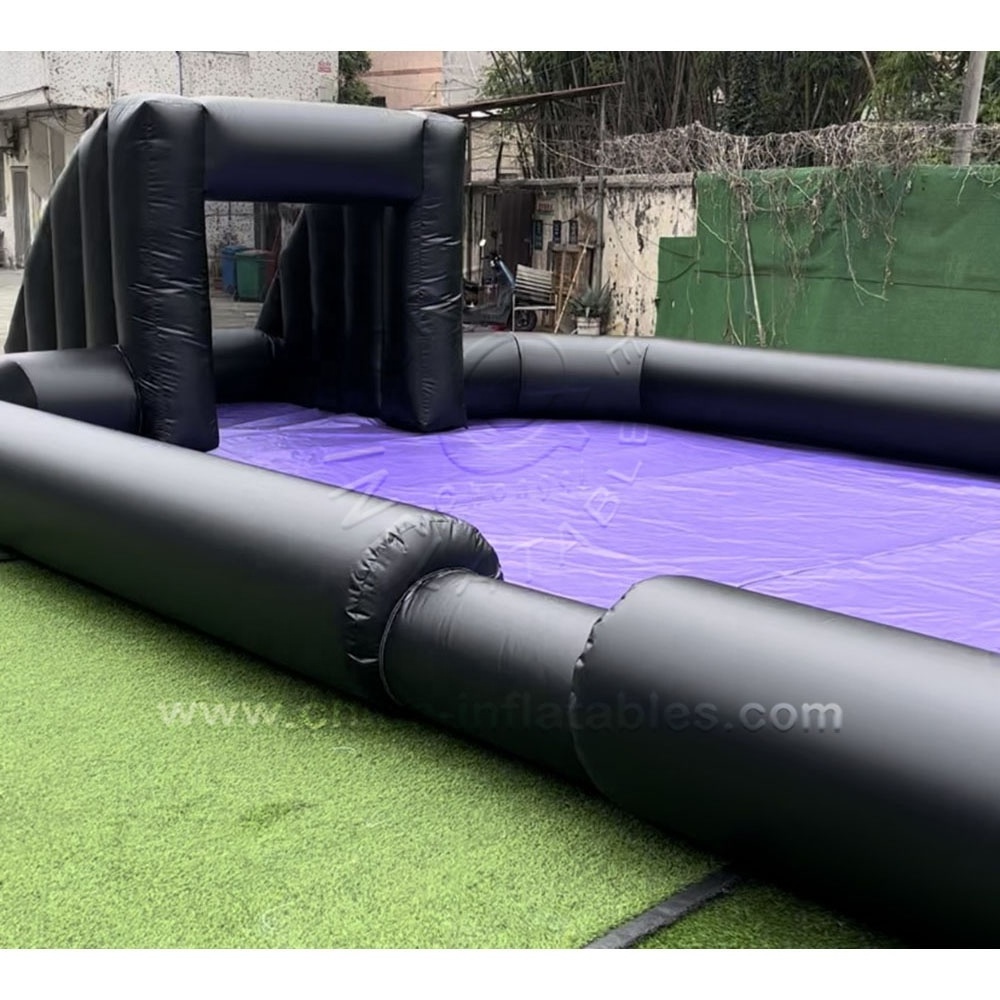 Commercial Inflatable Soccer Field Slip N Slide Soap Water Football Pitch for Rent