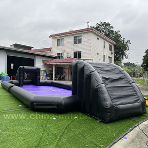 Commercial Inflatable Soccer Field Slip N Slide Soap Water Football Pitch for Rent