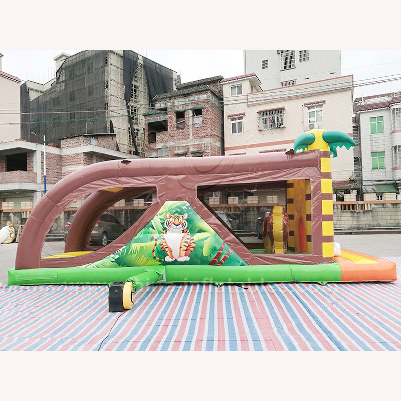 Popular Tiger Inflatable Land Obstacle Courses Inflatable Party Game