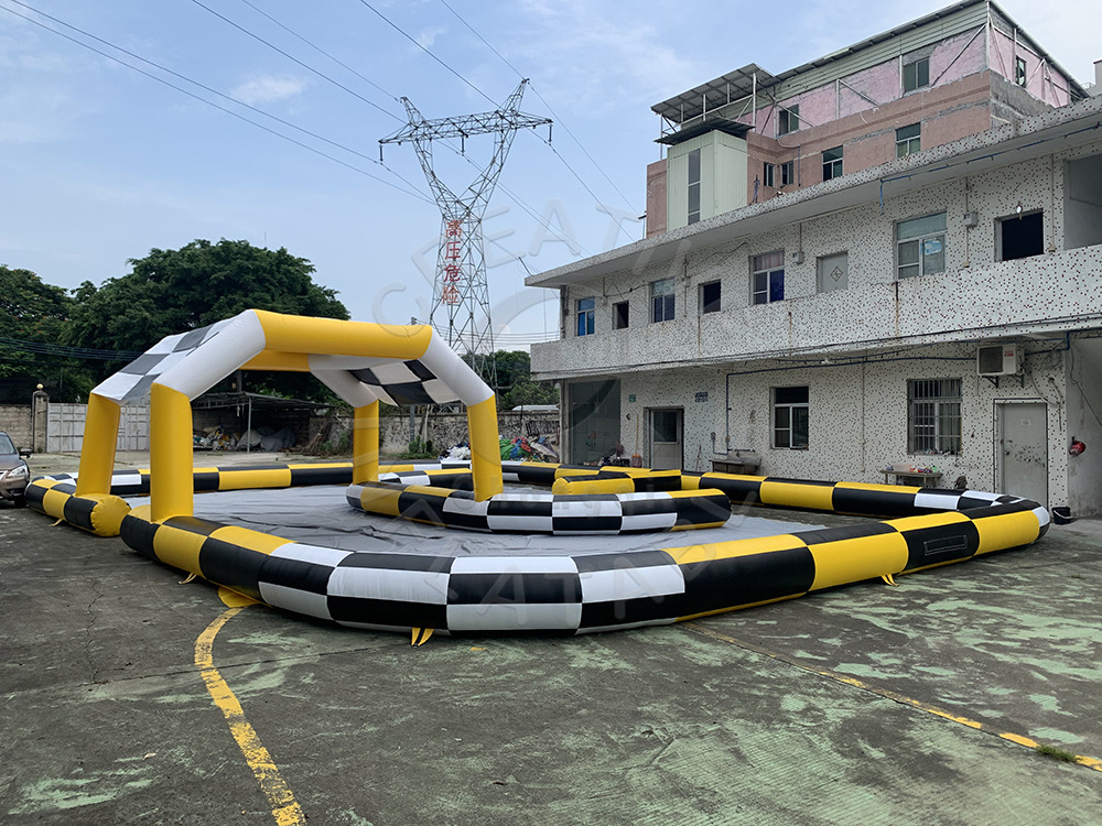 inflatable go karts race track road karting racing track toys go cart track