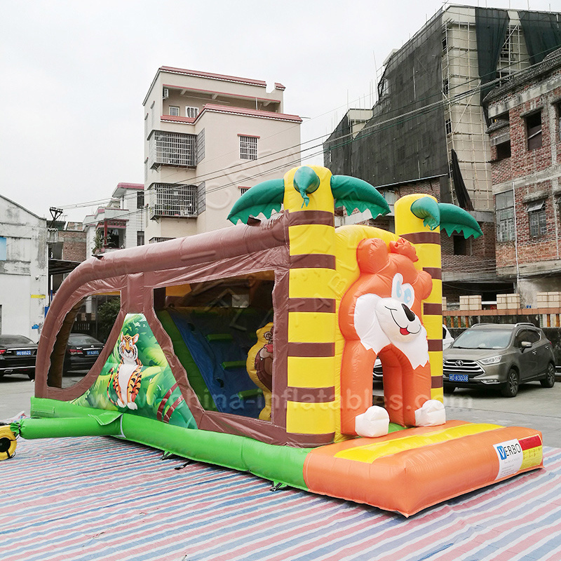 Popular Tiger Inflatable Land Obstacle Courses Inflatable Party Game