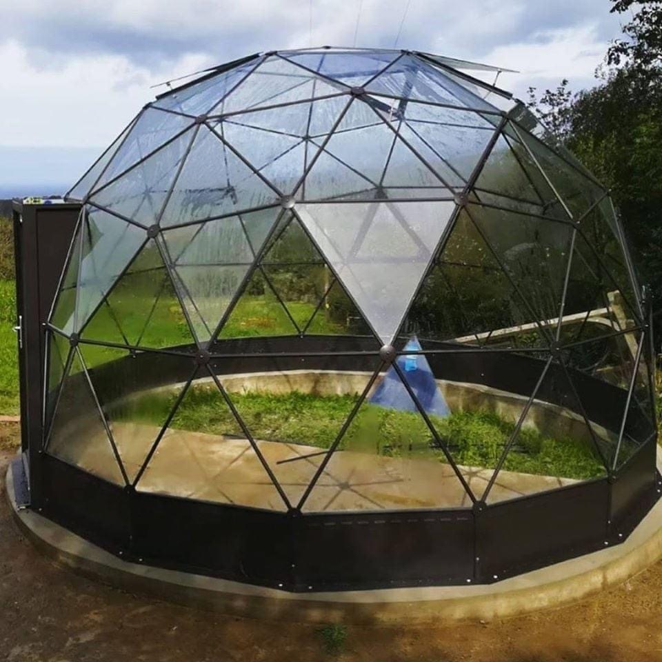 Fuerte estructura grande exposicion geodesica domo carpa actividades al aire libre para evento