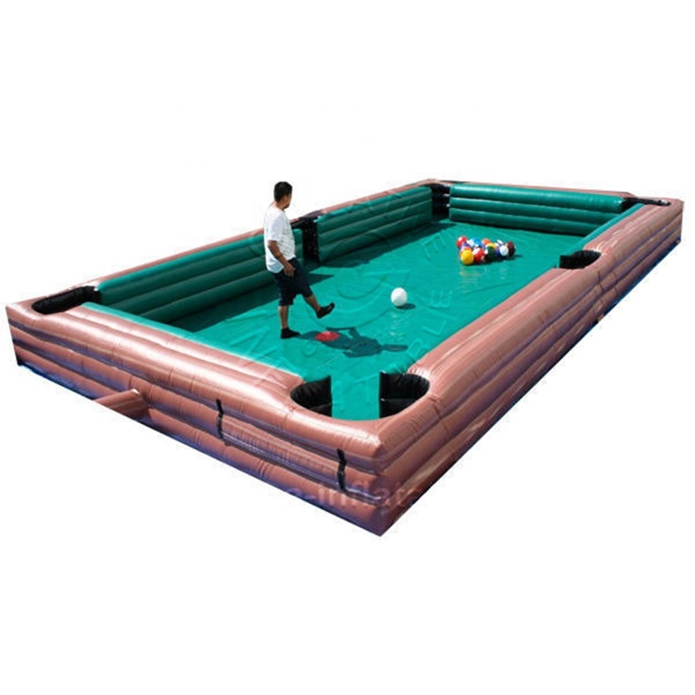 Commercial Inflatable Soccer Billiards Blow Up Snooker Football Pool Human Billiards Table