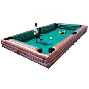 Commercial Inflatable Soccer Billiards Blow Up Snooker Football Pool Human Billiards Table