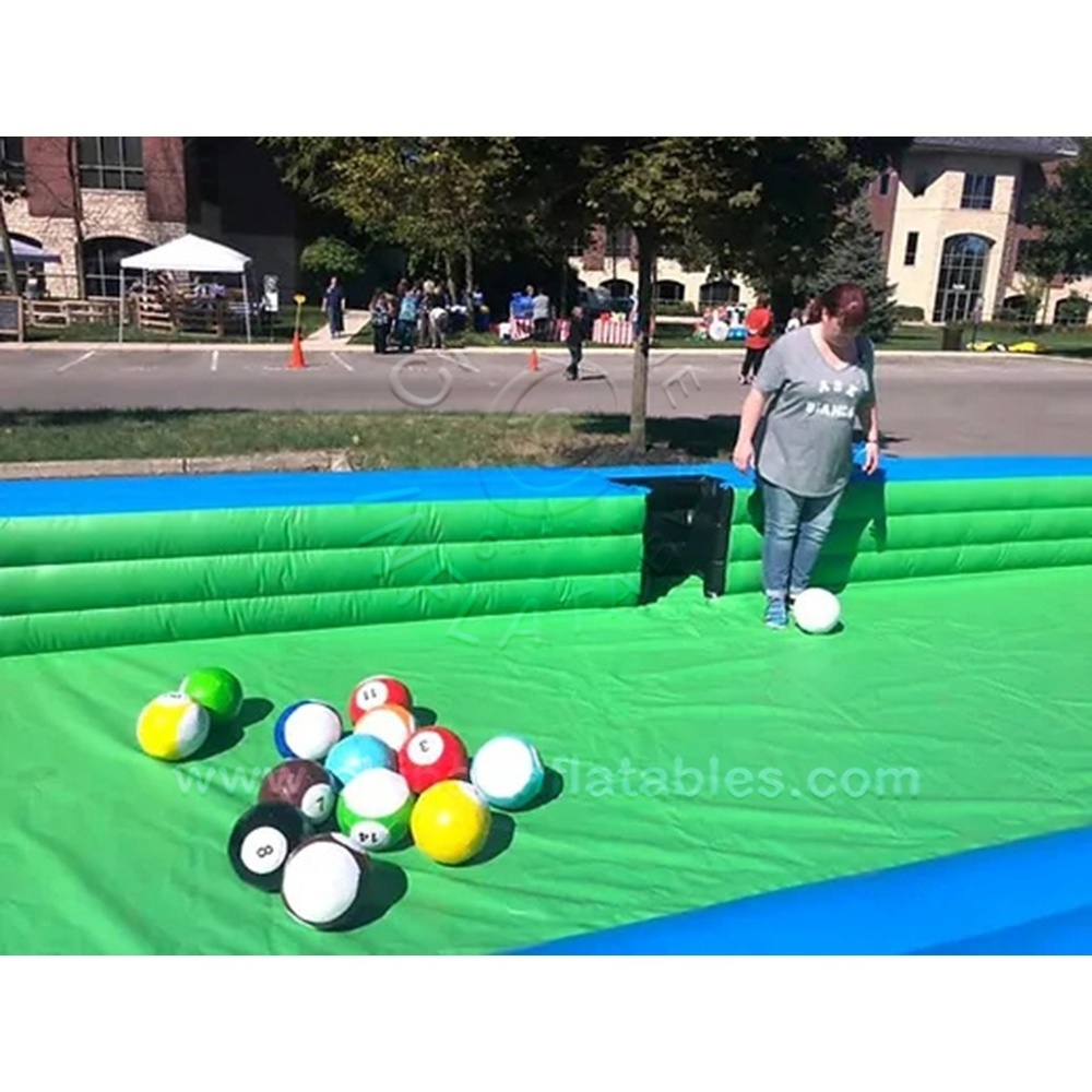 Factory Bespoke Inflatable Arena Games Snooker Table Ball Game Giant Pool Table Game Billiard for Sale