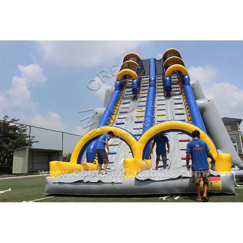 Factory price inflatable water slide  commercial double lane giant water slide for adult