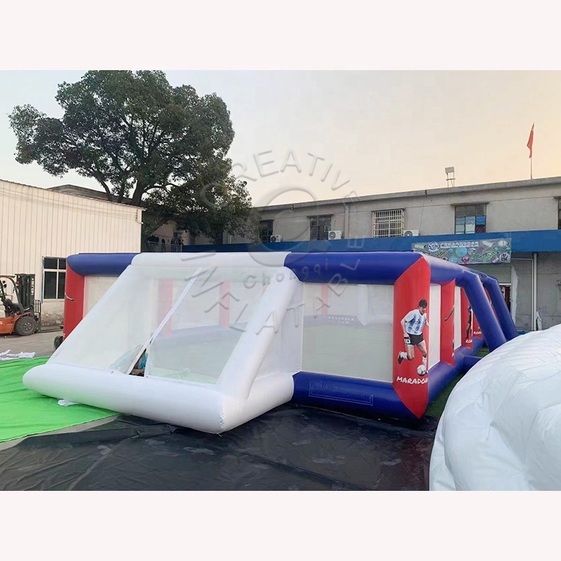 High Fence Football Court Inflatable Soccer Field Inflatable Football Pitch for Rent