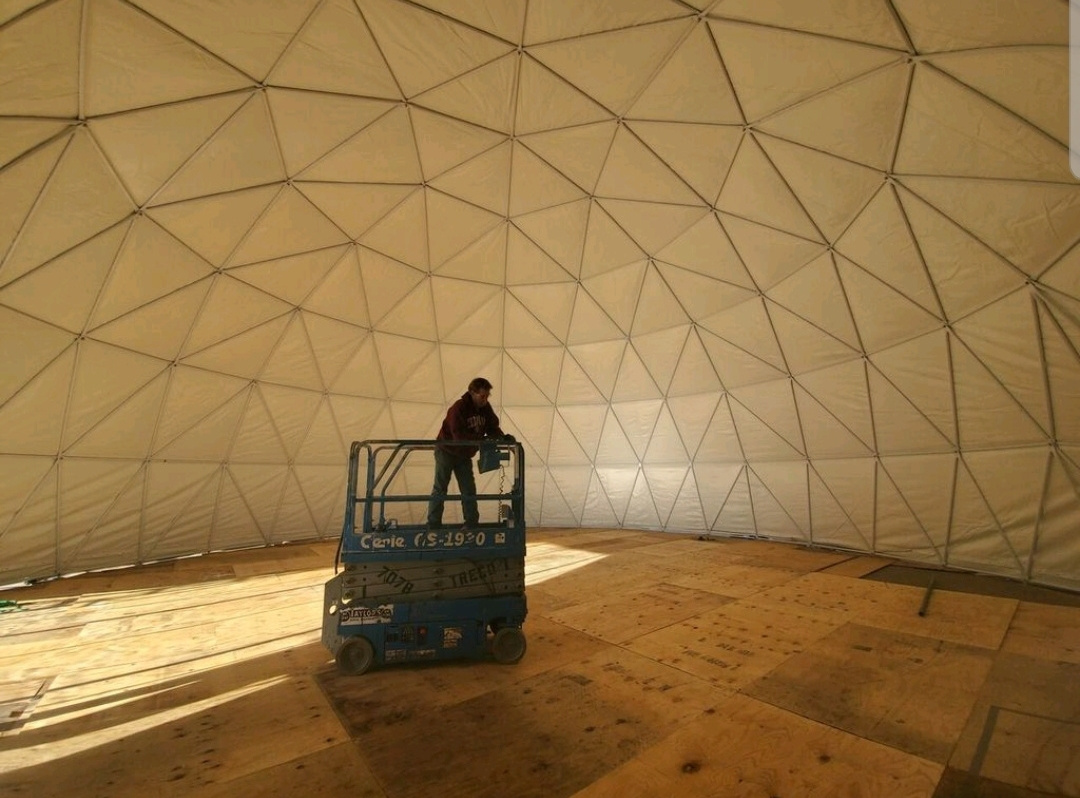 Fuerte estructura grande exposicion geodesica domo carpa actividades al aire libre para evento