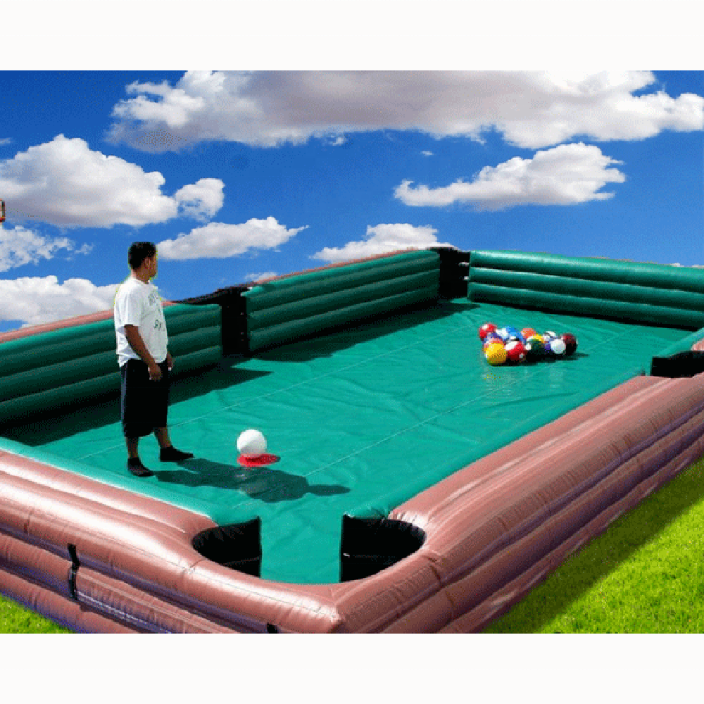 Commercial Inflatable Soccer Billiards Blow Up Snooker Football Pool Human Billiards Table