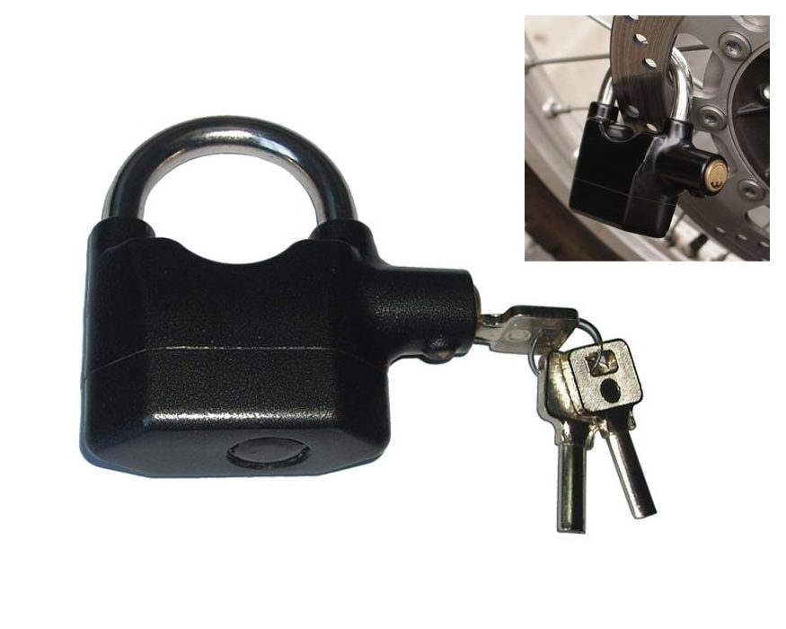 Heavy Duty Anti-theft 110 db Zinc Alloy keyed alike Long Shackle Alarm Padlock