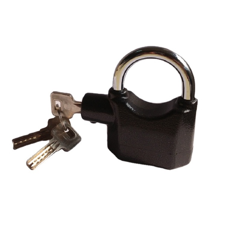 Heavy Duty Anti-theft 110 db Zinc Alloy keyed alike Long Shackle Alarm Padlock