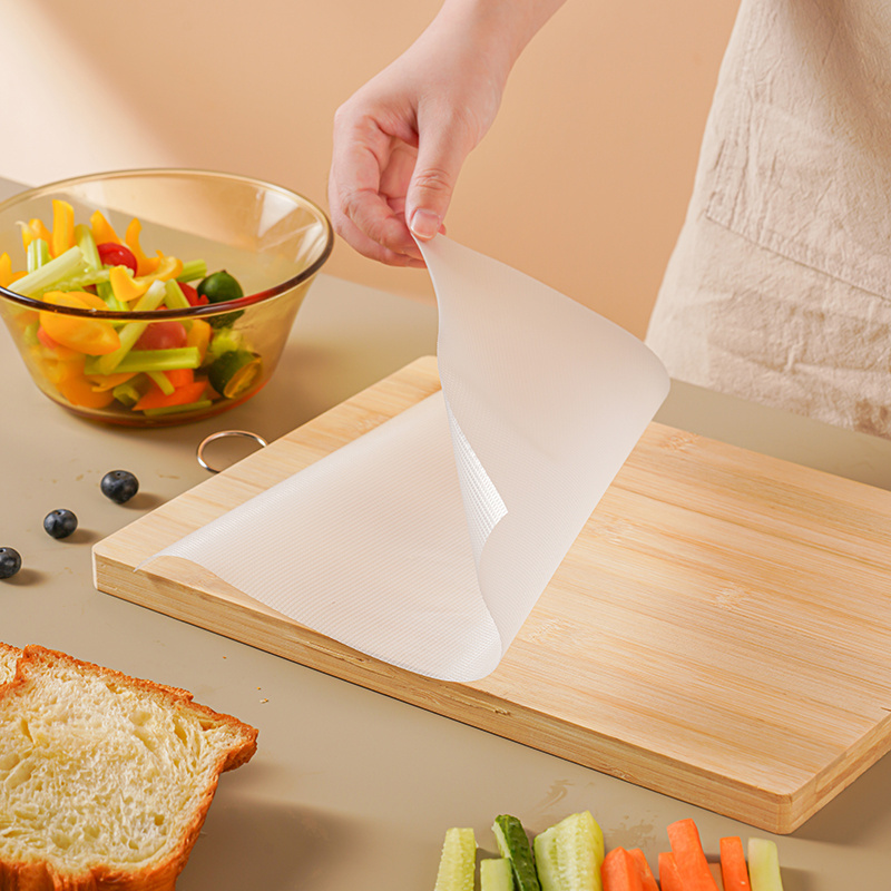 Plastic EVA Roll Embossed No Wash Easy Use with Cutter Box Package Antibacterial Disposable Cutting Board