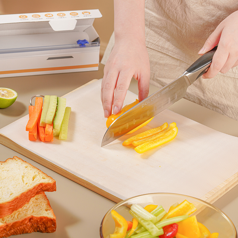 Plastic EVA Roll Embossed No Wash Easy Use with Cutter Box Package Antibacterial Disposable Cutting Board