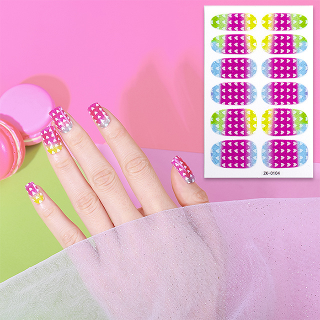 factory supplier non-toxic Nail art wraps decoration products nail sticker set nail decal