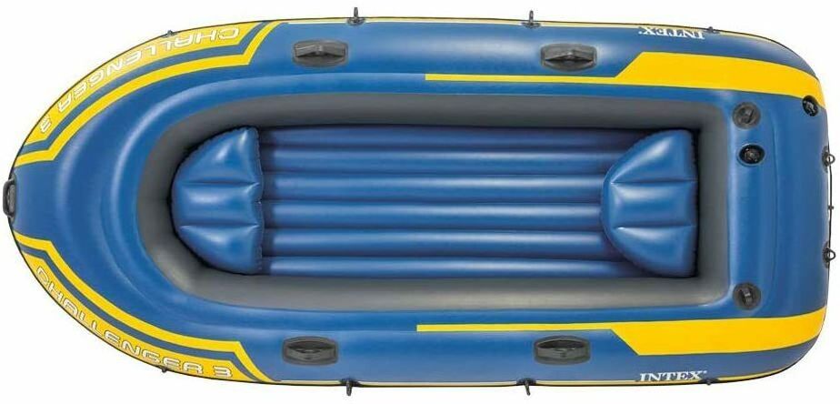 INTEX Challenger rowing inflatable boat PVC 3 person air boat dinghy raft canoe fishing tool plastic river lake 3 air chamber