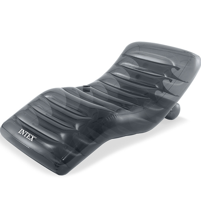 INTEX56875  inflatable Single dark grey wave lounge chair for pools