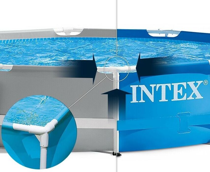 INTEX26726 Outdoor Family Pool Set 457x122 cm Large Capacity Foldable Storage Seaside Beach Splash Pool