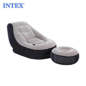 intex 68564 ultra lounge Outdoor inflatable sofa Flocked With Footrest inflatable chair ottoman Inflatable sofa