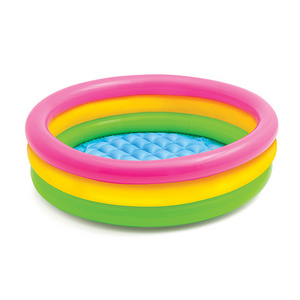 Intex 58924 3 rings small size inflatable baby pool movable plastic Round Sunset Glow baby pool