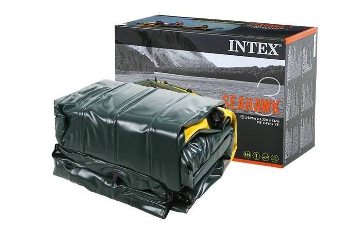 INTEX 68351 SEAHAWK 4 Air Boat Sport Series Inflatable Boat  Kit With Oar And Pump Set Kayak Rescue Fishing Inflatable Boat