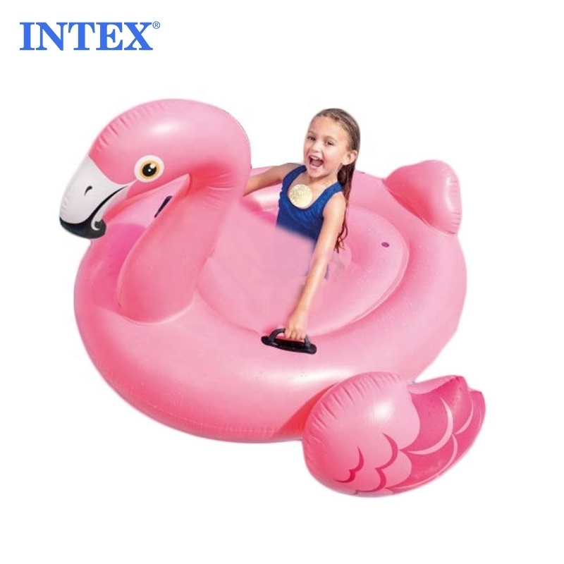 INTEX 57558 Wholesale Inflatable Pool Ride-on Mega Swimming Pool lsland Flamingo adult Pool Float