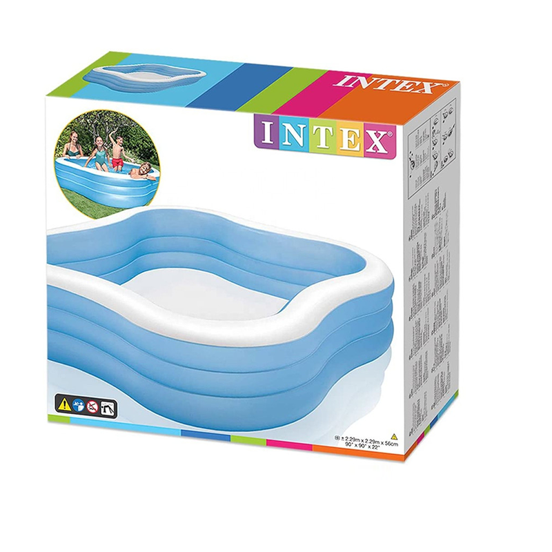 INTEX 57495 Beach Wave Swimming Center Pool Inflatable Swimming Family Pool For Kid And Adult