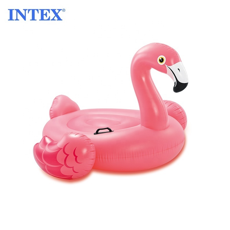 INTEX 57558 Wholesale Inflatable Pool Ride-on Mega Swimming Pool lsland Flamingo adult Pool Float