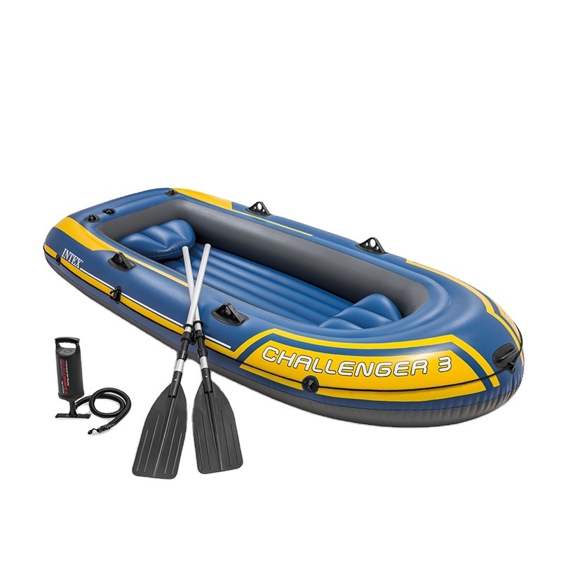 Intex 68370 Challenger 3 Boat Set 2.95m Rivers and lakes sports Air boat Plastic Portable Folding Kayak inflatable  boat fishing